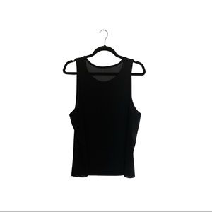 Black Muscle Tank with Mesh Back Panel Size Large